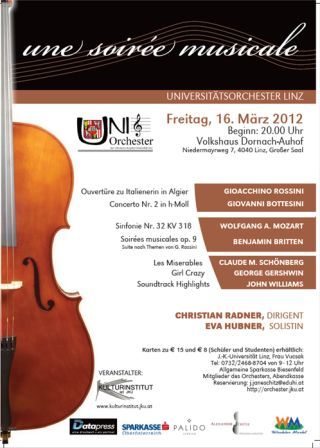 Plakat Konzert Uniorchester